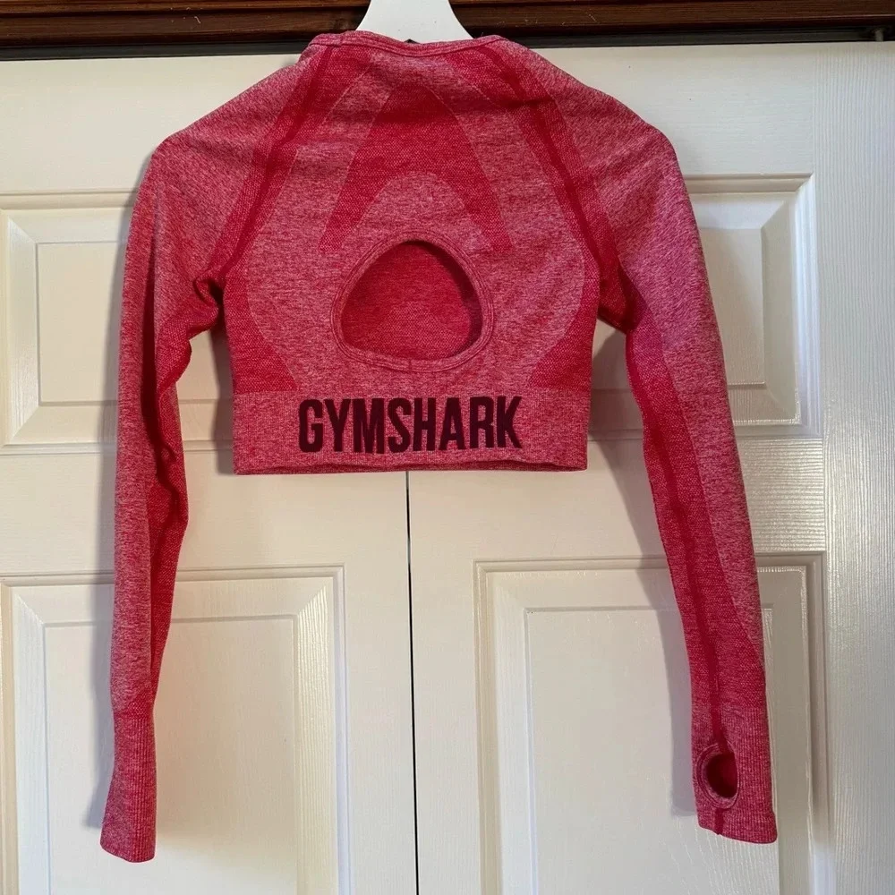 GYMSHARK FLEX SPORTS LONG SLEEVE CROP TOP Women’s size Small - Picture 5 of 9